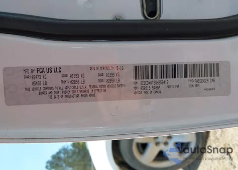 2016 Dodge Charger Police из США, поврежденный, VIN 2C3CDXAT5GH259418